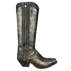 Dan Post Women’s Tempted Brown Leather Studded Western Cowgirl Boot Size US 7